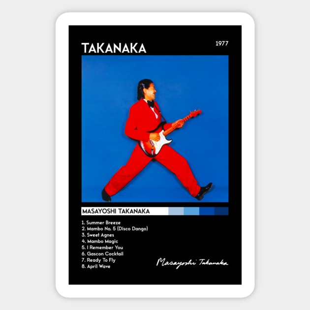 Takanaka Album Cover - Masayoshi Takanaka | City Pop | 70s 80s 90s | Track List | Sticker by ArcaNexus